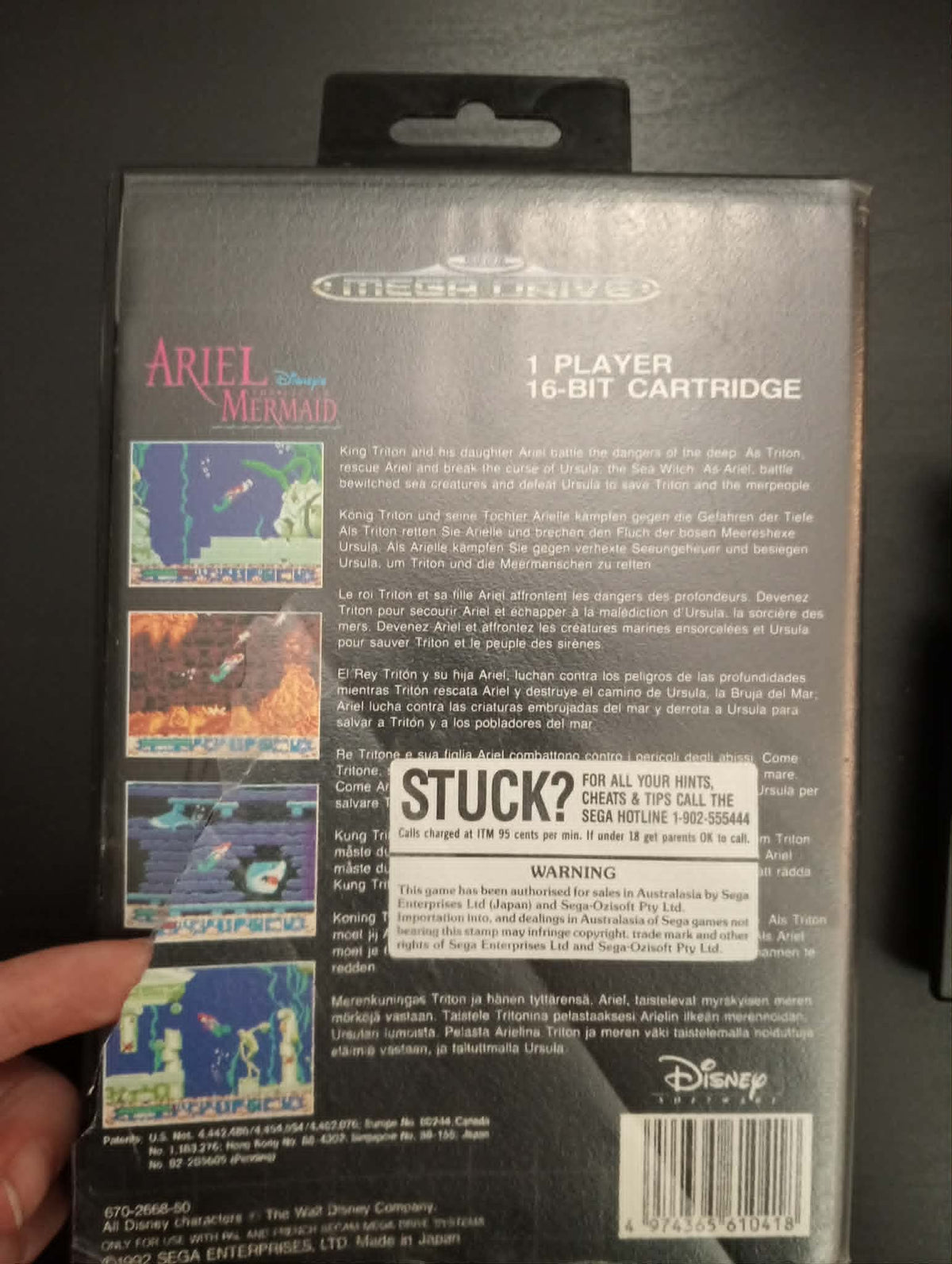Disney's Ariel the Little Mermaid - Sega Mega Drive COMPLETE w Manual