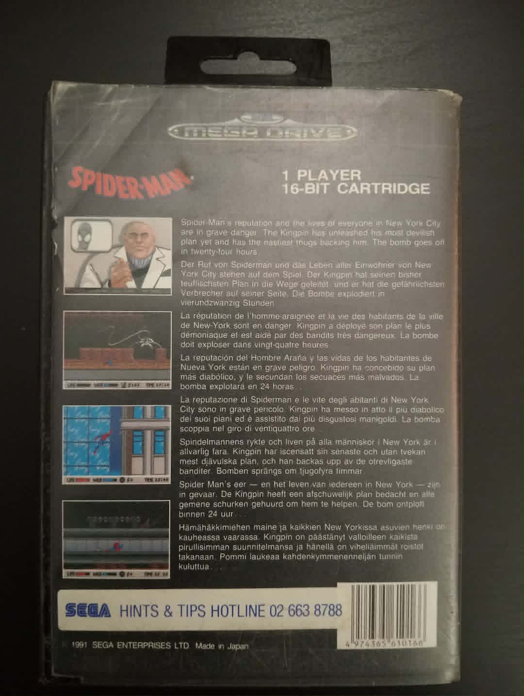 Spider Man - Sega Mega Drive PAL - COMPLETE w Manual