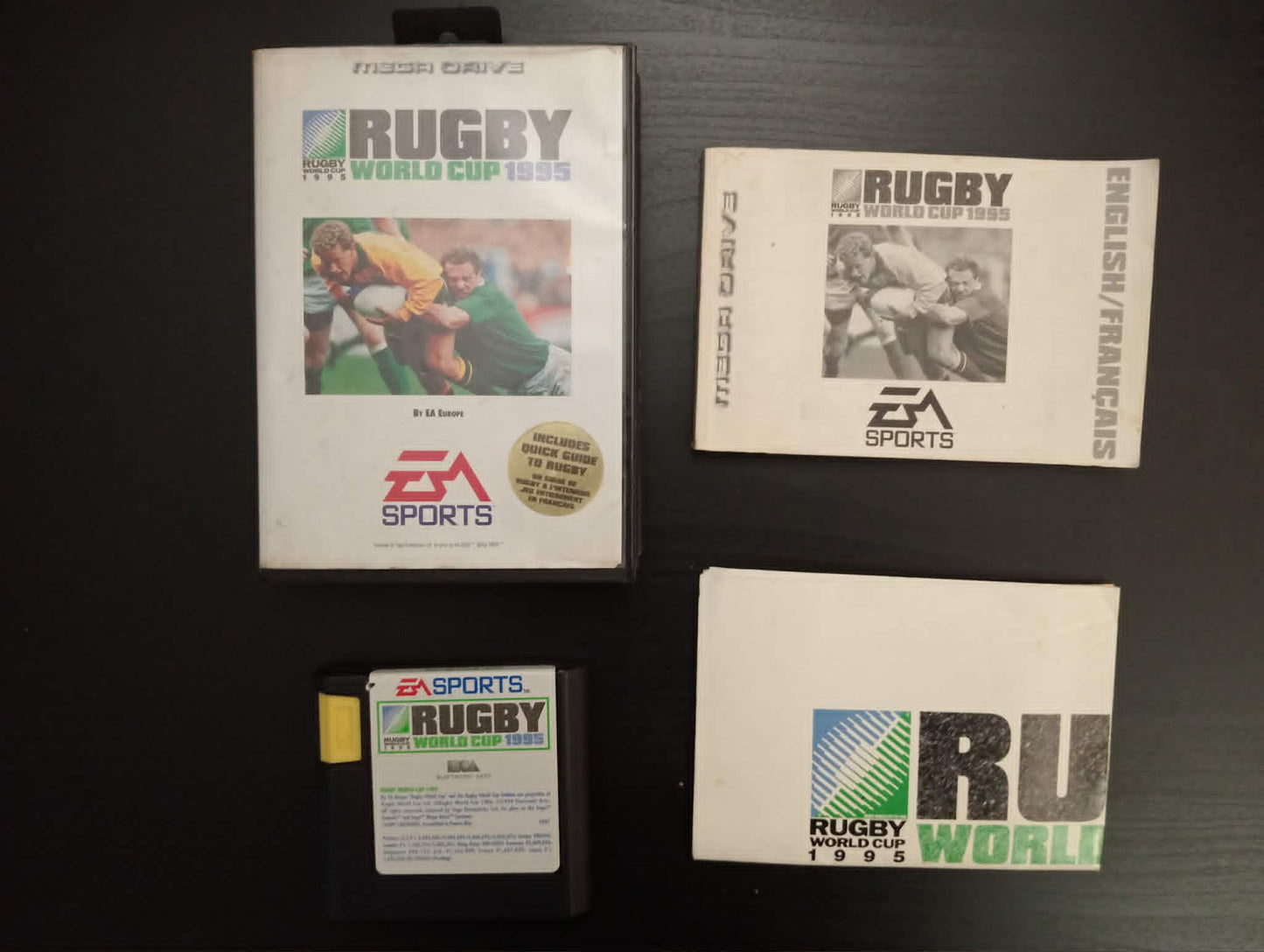 Rugby World Cup 1995 - Sega Mega Drive COMPLETE + Poster
