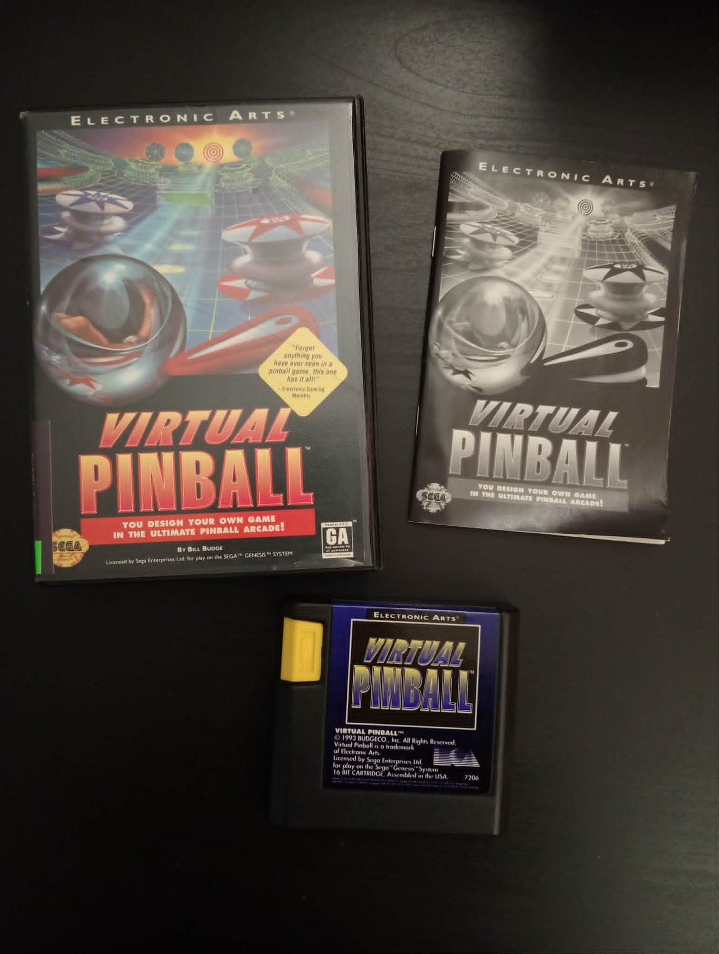 Virtual Pinball - Sega Mega Drive LIKE NEW w Manual + Tested