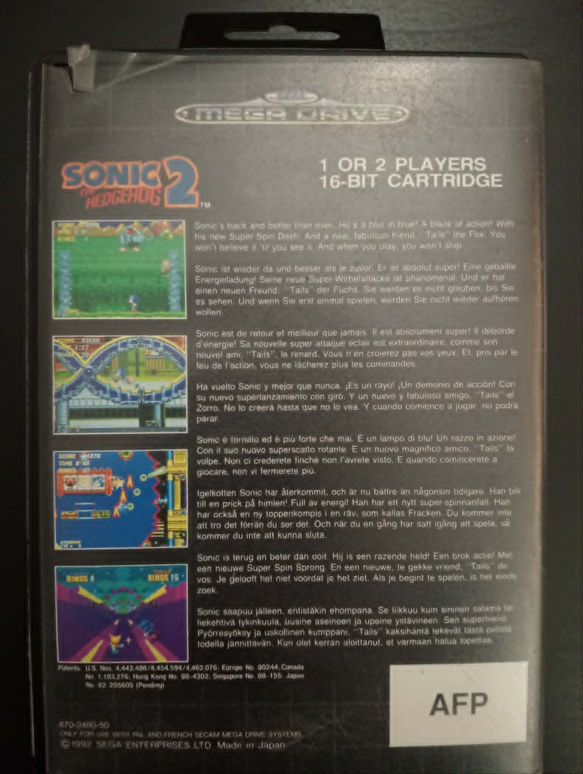 Sonic the Hedgehog 2 - Sega Mega Drive COMPLETE Australian Version